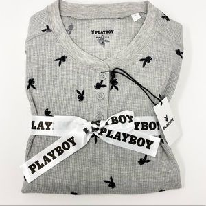 PLAYBOY | Intimates u0026 Sleepwear | Playboy X Pacsun Womens Thermal Pajama Set  Gray | Poshmark